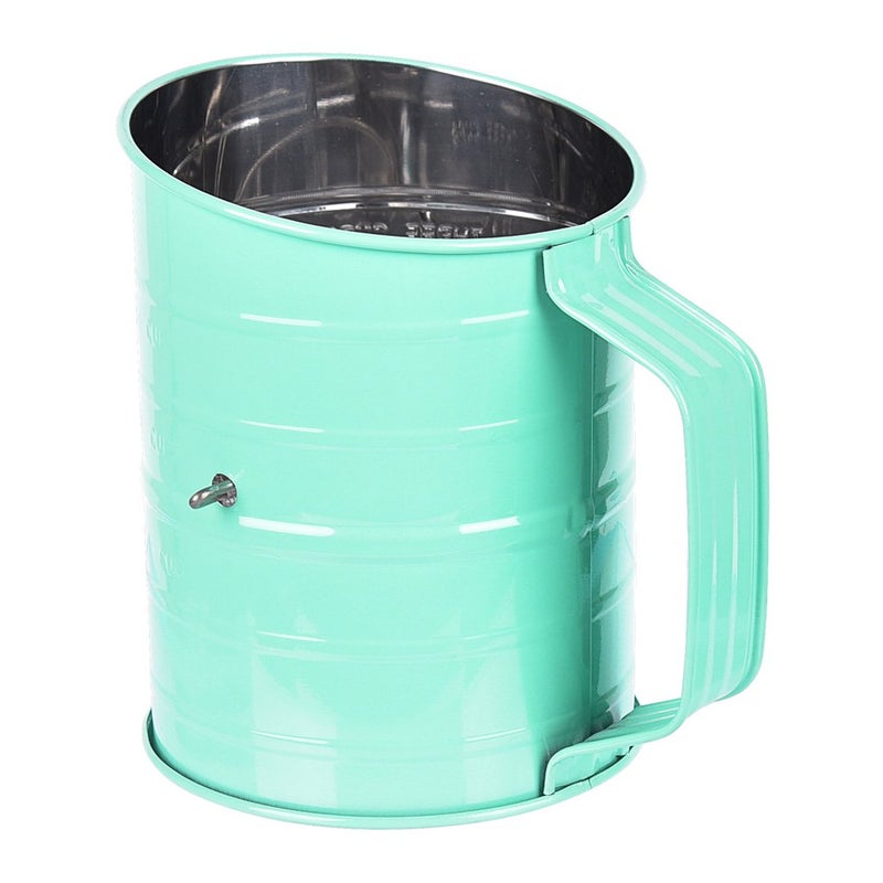 MaMix Stainless Steel Baking Hand Crank Flour Sifter with 2 Wire Agitator 3 Cup - Image 3
